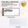 Boarding Pass Scratch Cards DIY Kit - Double Surprise Reveal for Wedding & Birthday, Creative Invitation Game Gift