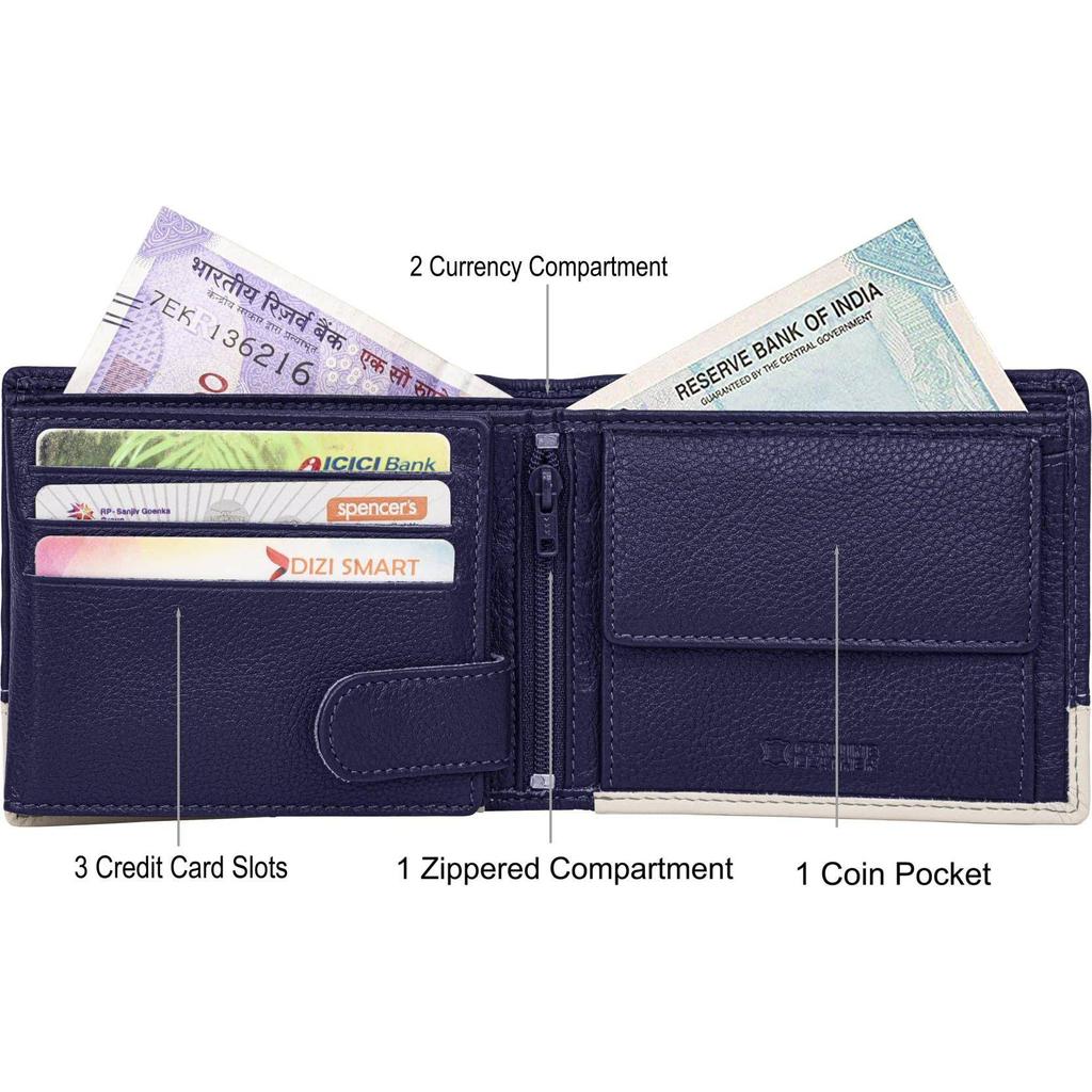 Мужской повседневный, формальный, дорожный, модный кошелек из натуральной кожи с RFID-меткой  (8 слотов для карт) Мужской кошелек