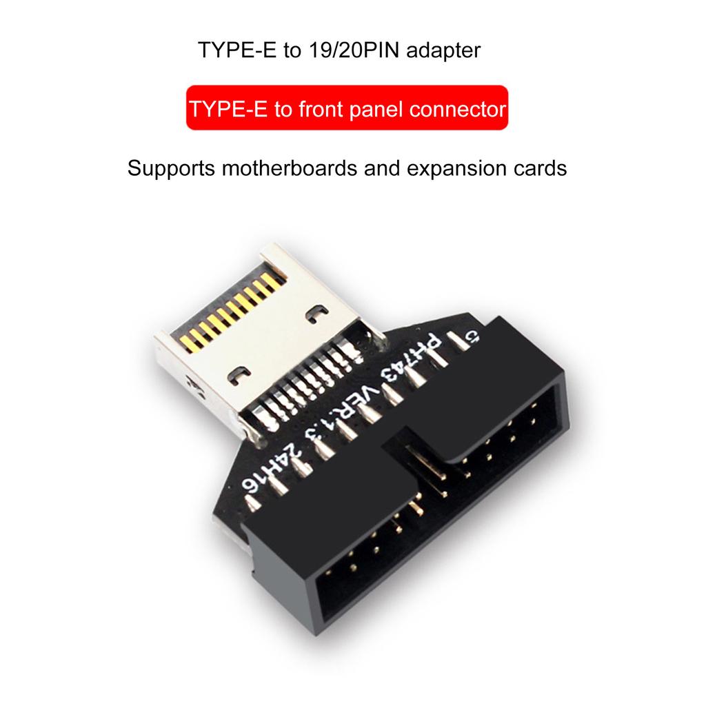 Адаптер USB 3.2 Type E на USB 3.0 19-контактный 20-контактный разъем, вертикальный, тип C, для материнской платы