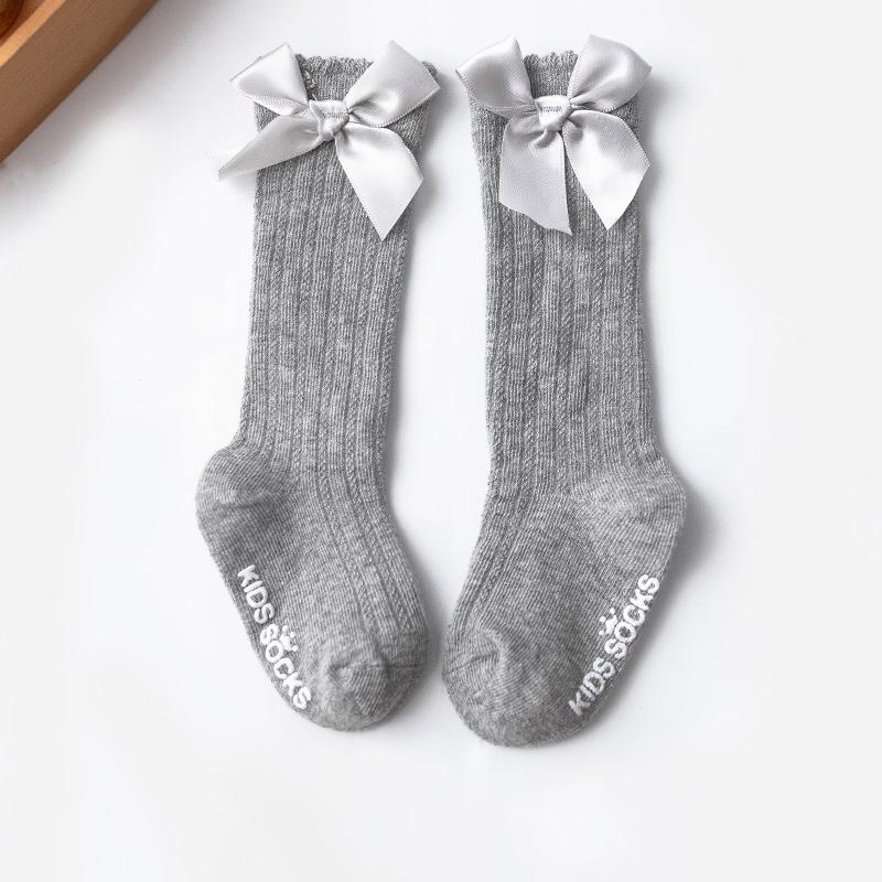 Детские гольфы с большим бантом до колена, длинные, мягкие, новые, детские носки, хлопковые, кружевные, детские носки, детские гольфы для девочки, дропшиппинг, носки для девочки