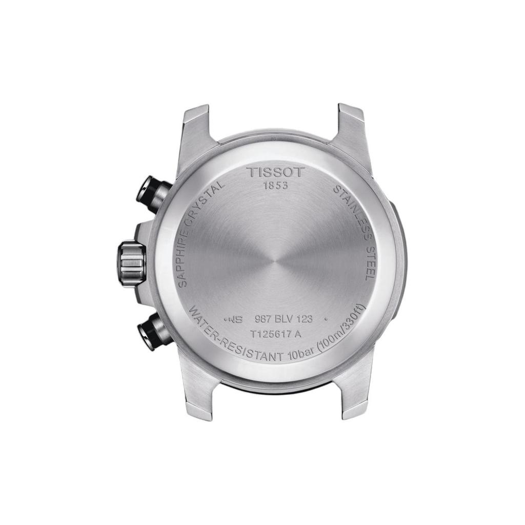 Tissot Коллекция Daring Мужские часы с кварцевым механизмом Часы 45,5 мм Синий циферблат Корпус из нержавеющей стали Кожаный ремешок T125.617.16.041.00