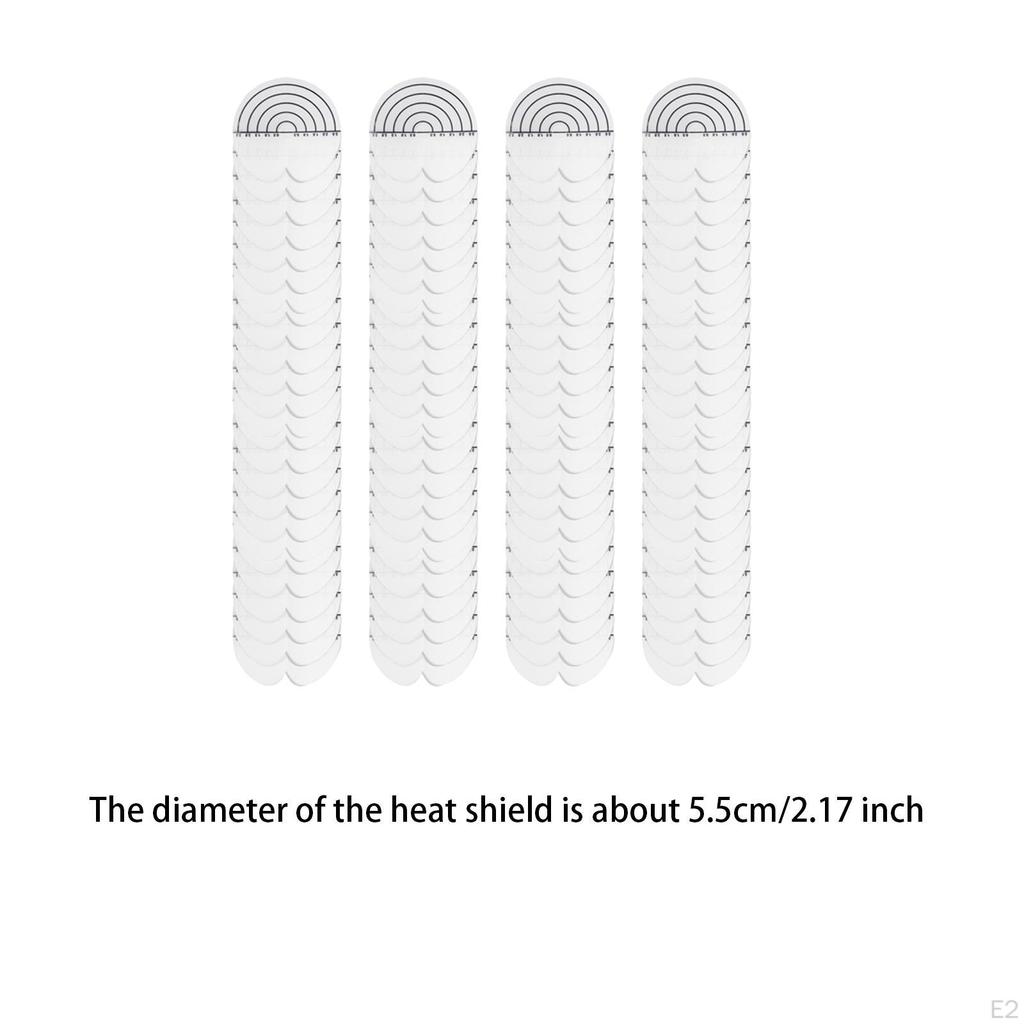100x теплозащитных щитков для кожи головы с круглым отверстием, простой в использовании защитный клей Fusion для волос