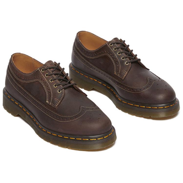 Dr. Martens Originals Кожа 3989 YS Универсальные Прочные Низкие Повседневные Туфли Унисекс Повседневная Обувь Темно-Коричневый 40553201
