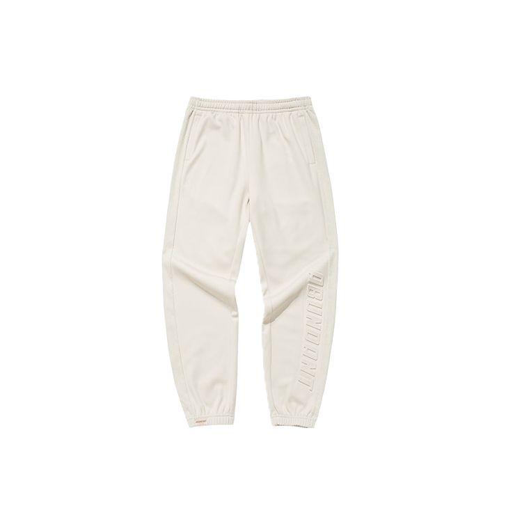 Anta Letter Print Drawstring Jogger Sweatpants Men Bottoms Beige 952138744-1