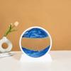 3D Sandscape Moving Sand Art Картина Quicksand Craft Круглое стекло Глубокая морская жидкость Песочные часы Текучая песчаная картина Домашний декор Подарок