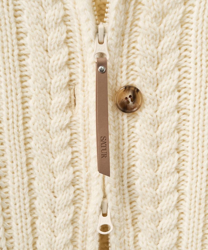 Satur (W) Laughton Cowitchan Knit Cardigan Cream