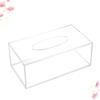 Clear Acrylic Tissue Box Holder Simple Rectangular Paper Napkin Cointainer Oragnizer for Car Home End Table