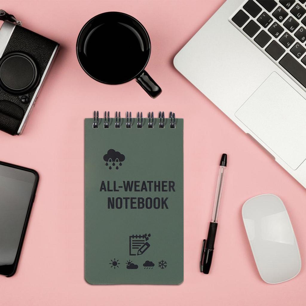 All Weather Waterproof Notebook Small Spiral Notebook Pocket Notepad Write In The Rain Notebook Field Notebook for Home