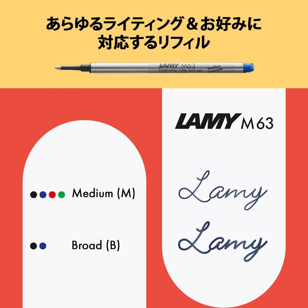 LAMY Safari Green Rollerball Ergonomic Medium Durable ASA Includes Black LAMY M 63 Refill Pen, Grip, Nib, Plastic,