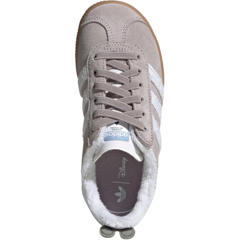 Disney x Adidas Originals Gazelle Comfortable And Lightweight Low top Kids' Skateboarding Shoes Gray White JQ1345