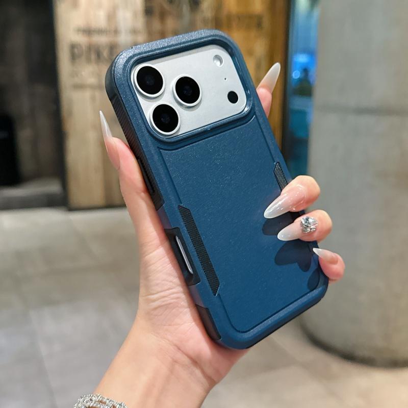 Гибридный ударопрочный чехол-броня для iPhone 17 Air 16E 16 15 14 Plus 13 12 11 Pro Max Двухслойная жесткая прочная защитная крышка