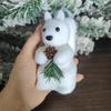 2-Pack White Squirrel Ornaments Christmas Gifts Cross-Border New Products Holiday Decoration Supplies Christmas-Themed Ornaments Decoration