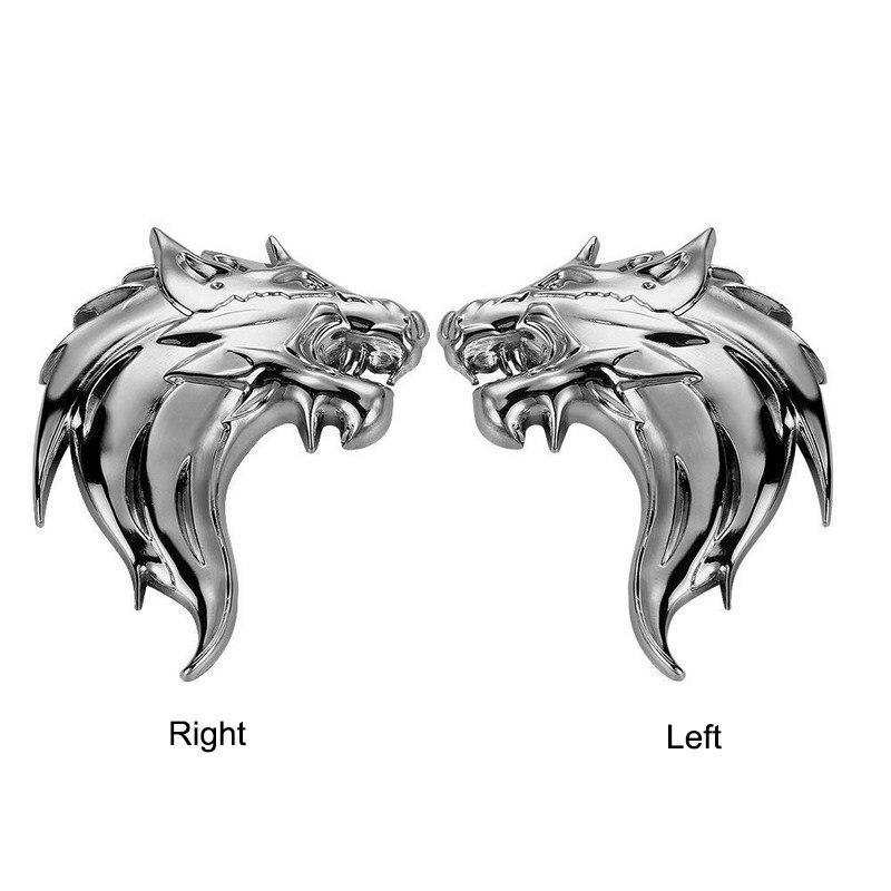 2 шт. 3D наклейки на автомобиль крутой логотип ВОЛК автомобильный стиль металлический значок волка эмблема боковой хвост наклейка мотоцикл автомобильные аксессуары автомобиль