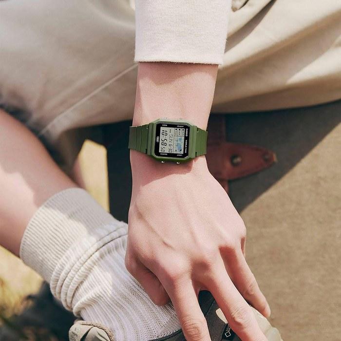 Casio World Time LF-30W-3A Digital Watch, Khaki Green