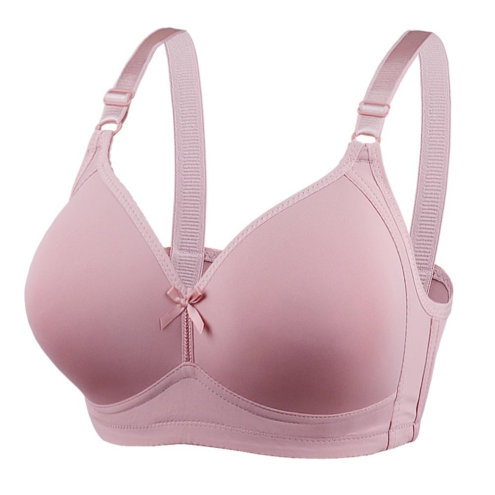 Plus Size D Cup Thin Wireless Push Up Bra For Women