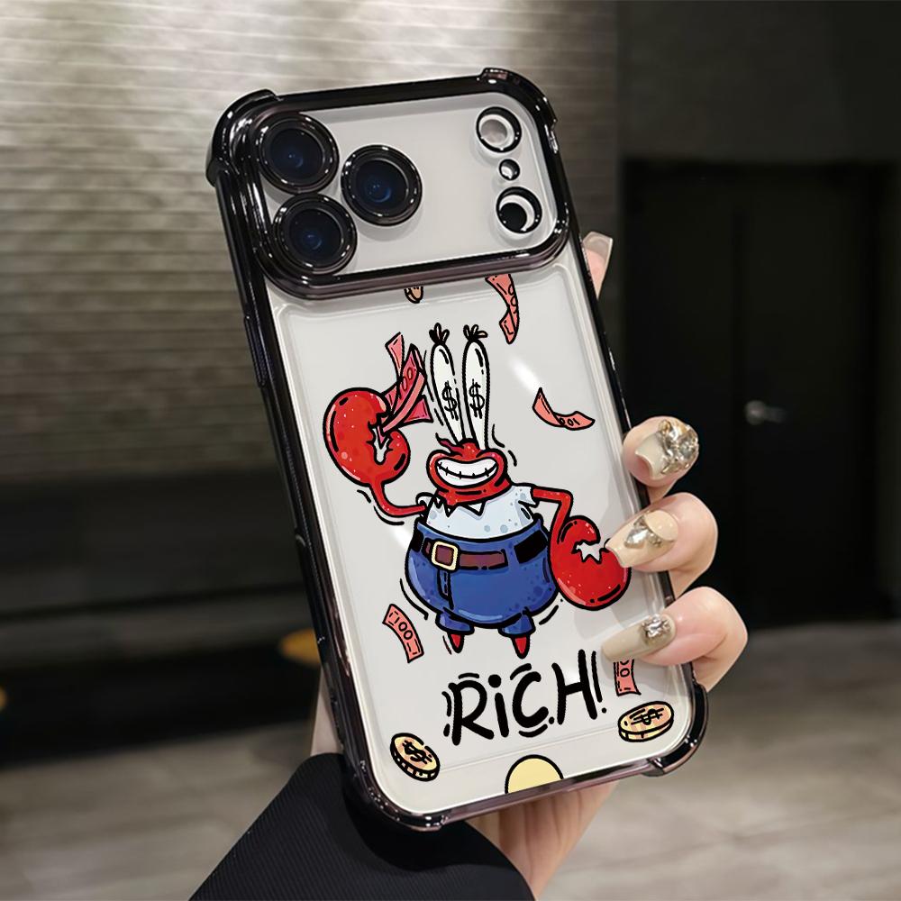 Милый Чехол для Телефона Губка Боб Квадратные Штаны для Xiaomi Redmi Note 15 14 13 12 14C 13C 12C 10C Pro Plus 4G 5G Противоударный Чехол
