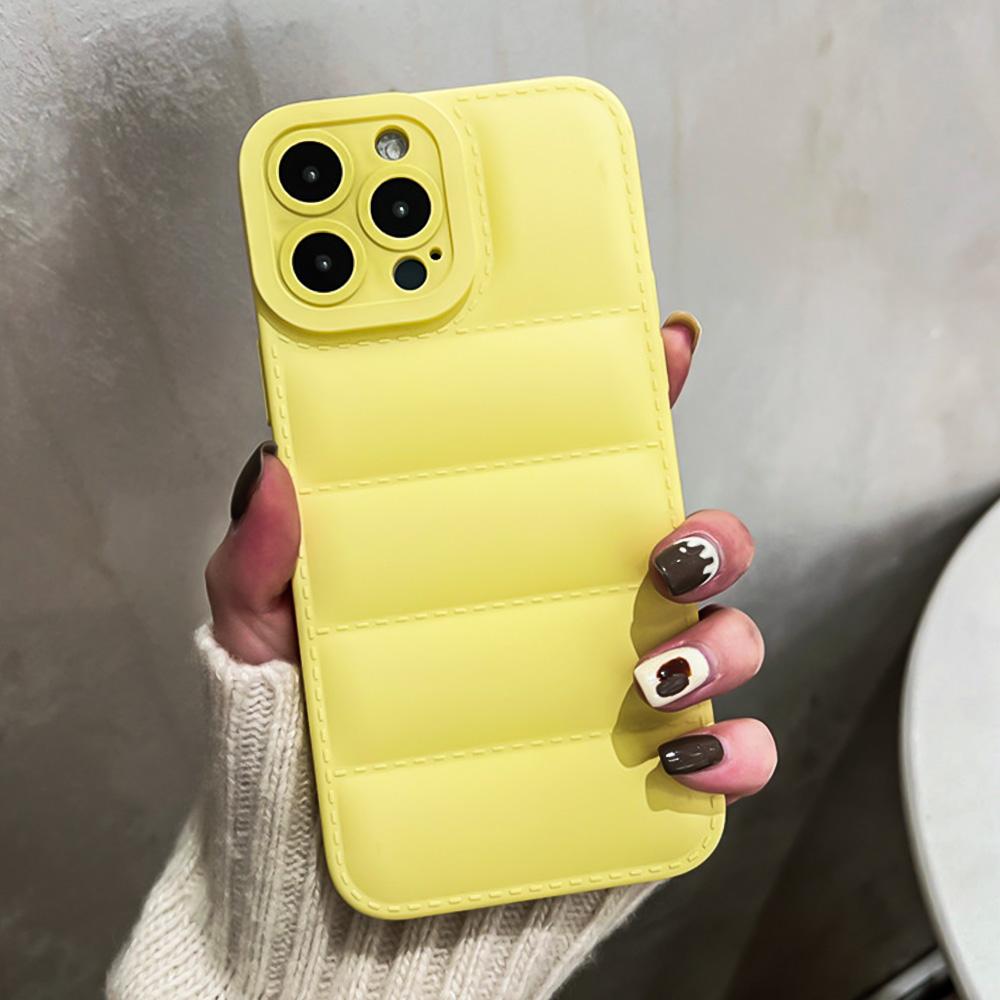 Dropshipping TPU Mobile Phone Case Down Jacket Design for iPhone 14 Pro Max 17 AIR