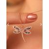 925 Sterling Silver Mix Stone Dragonfly Necklace