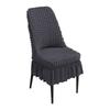 Breathable Elastic Chair Cover Wrinkled Fabric Full Wrap Stool Cover Dining Chair Cover  Kitchen