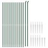 VidaXL Wire Mesh Fence and Anchor Post, Decorative Fence Panel, Garden Patio Protection Barrier 154111