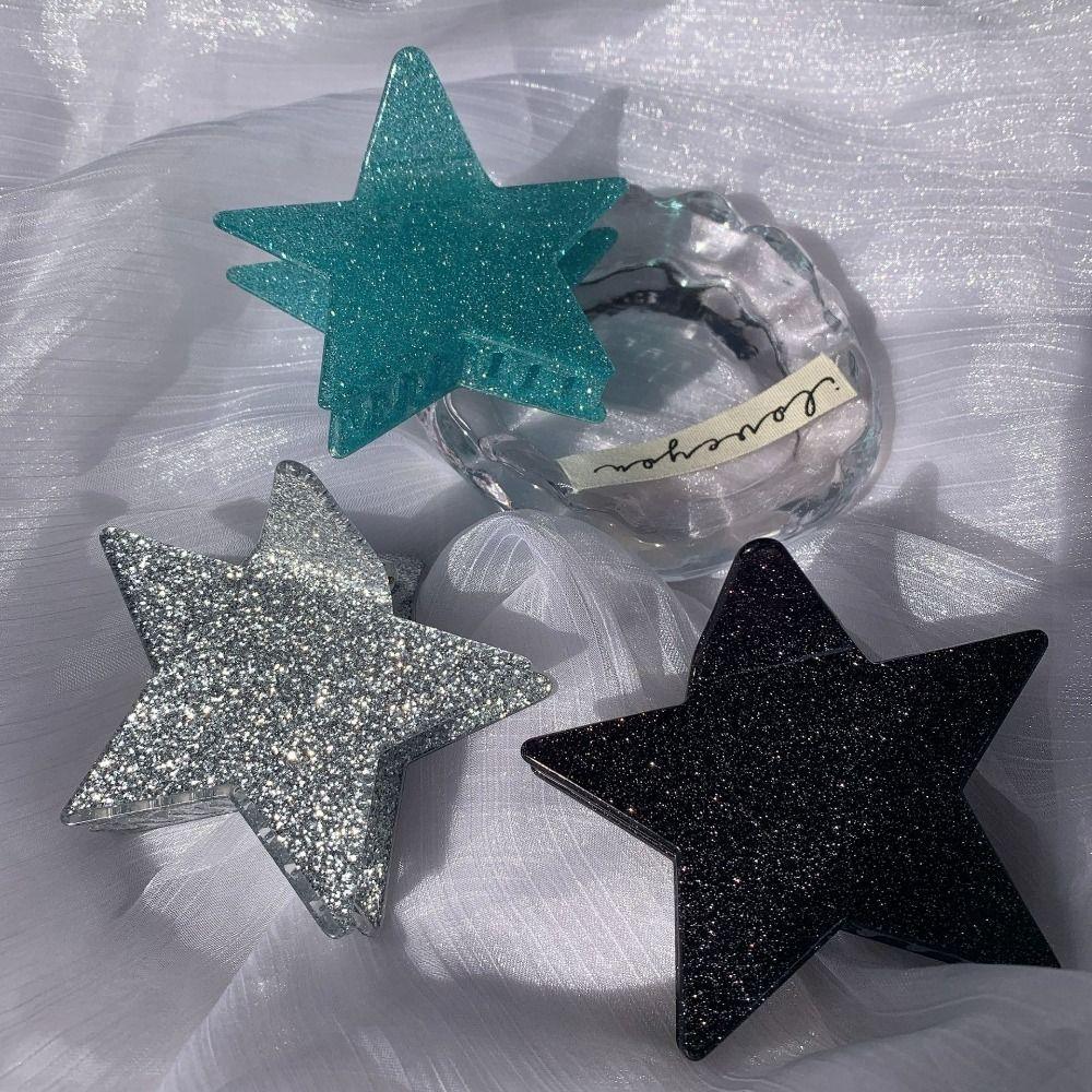 Geometric Five-pointed Star Hair Clip Y2K Large Shark Clip Sweet Korean Style Hair Wear Female