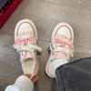 2024 парусиновые туфли женские кроссовки на толстой подошве новые повседневные туфли с бантами женские белые туфли для скейтбординга на шнуровке