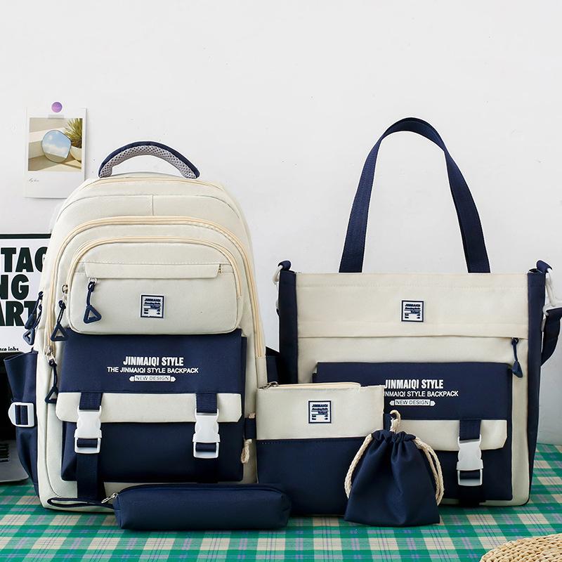 Schoolbags for Children Elementary School Students  Girls Junior High School Students  High School Five Piece Backpack