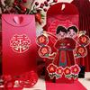 Chinese Red Envelopes Creative 3D Pop Up Lucky Money Pocket Hong Bao Chinese New Year Red Packet for Spring Festival Wedding