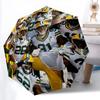 Узор PIT Steelers, автоматический складной зонт, портативная и складная конструкция, 8 спиц, рождественский или день рождения подарок.