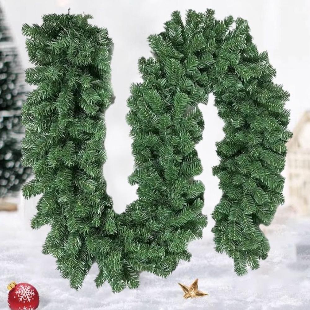 Зеленый искусственный ротанг сосна 2,7 м искусственная зеленая ель для лестницы камина рождественский декор