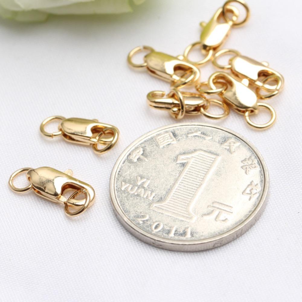 1 шт. 14K/18K позолоченная латунная пружинная застежка-лобстер, открытые соединительные кольца, для изготовления браслетов и ювелирных изделий