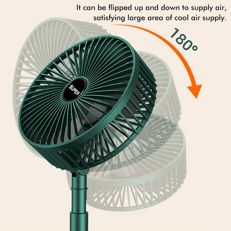 Мини-складной телескопический вентилятор USB перезаряжаемый напольный вентилятор для студенческого общежития, дома, на открытом воздухе, для кемпинга, офиса, небольшой настольный вентилятор