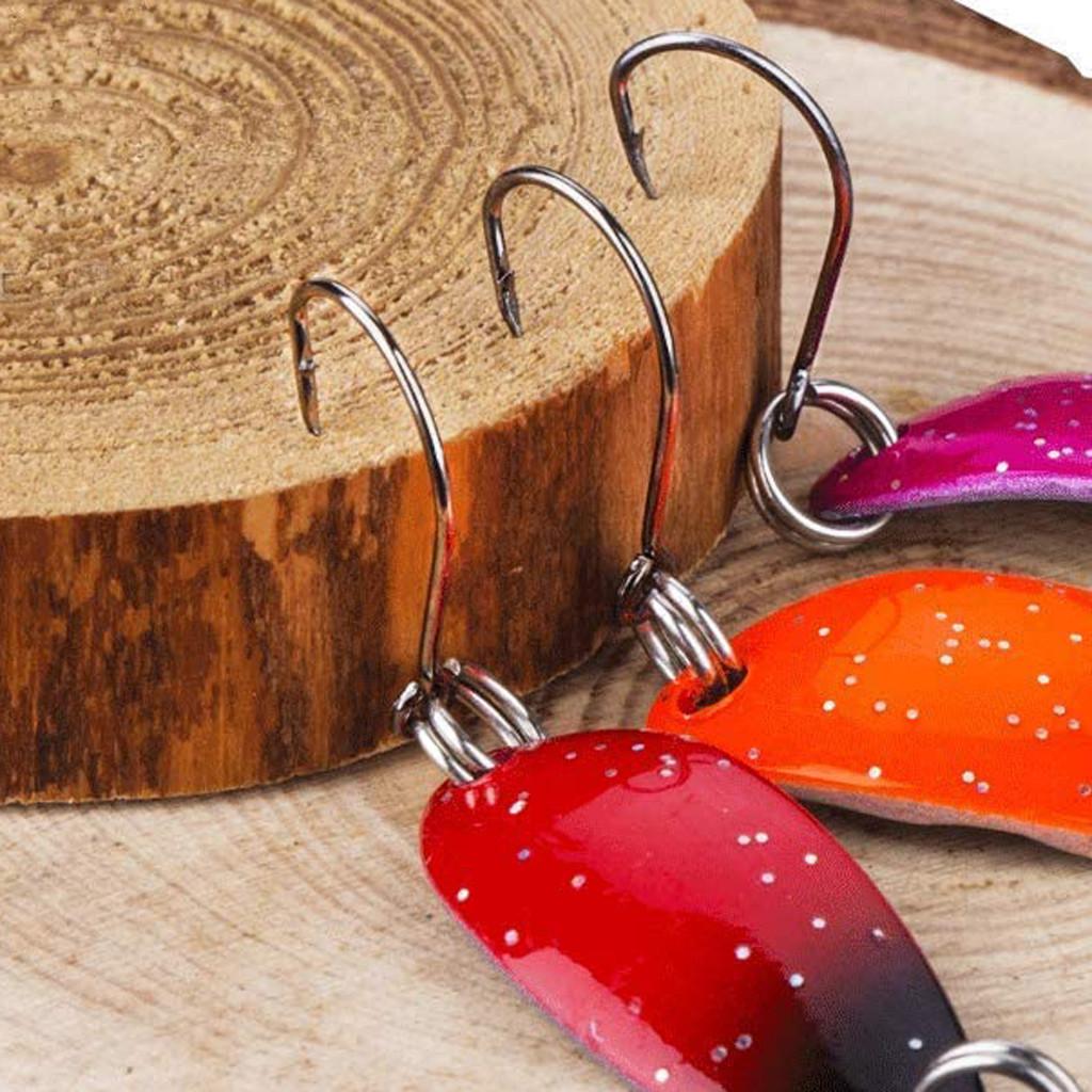 12 шт. Мини-рыболовная приманка Рыба Форель Рыболовная наживка Цветная С одинарными крючками Вращающаяся приманка