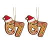 Christmas 67 Acrylic Ornament Six Seven Gingerbread Ornaments Funny 67 Meme Xmas Tree Decorations for Holiday Party Decor