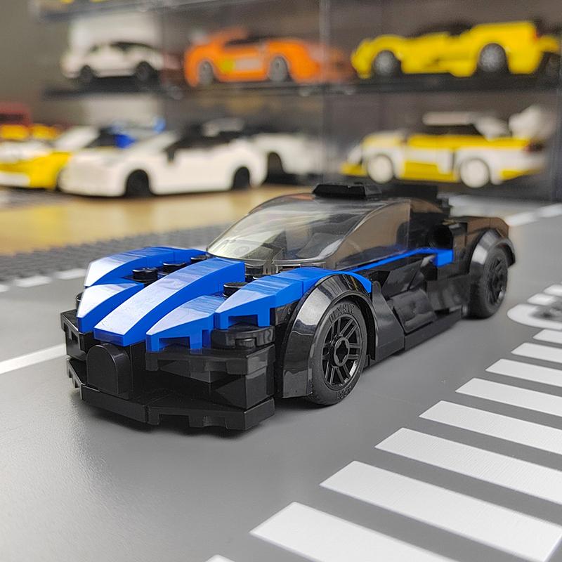 MOC Скоростной гоночный автомобиль Спортивная модель Гараж Суперкар Наборы Строительные блоки Известные гонщики Городской транспорт DIY Кирпичики Рождественский подарок Игрушки