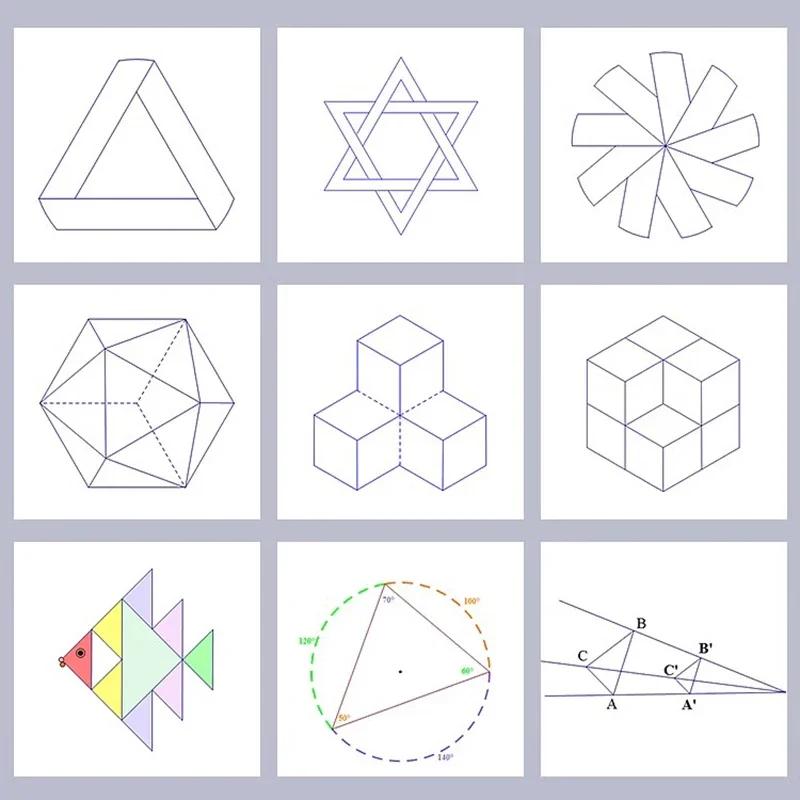 Rotatable Fast Drawing Template Ruler Professional Geometry Protractor Mathematics Drafting Tools Student Stationery Supplies