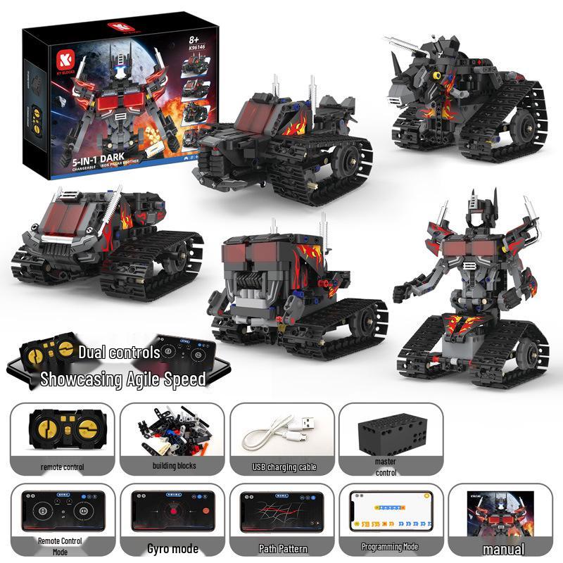 Программируемый робот Wall-E «Пять в одном»: Сборные строительные блоки, Электрическое научное образование, Пульт дистанционного управления, Совместимы с Lego