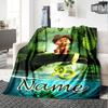 Customizable The Good Dinosaur1 Throw Blanket – Personalized Name, All-Season Cozy Snug Blanket, Machine Washable, Personalized Blanket