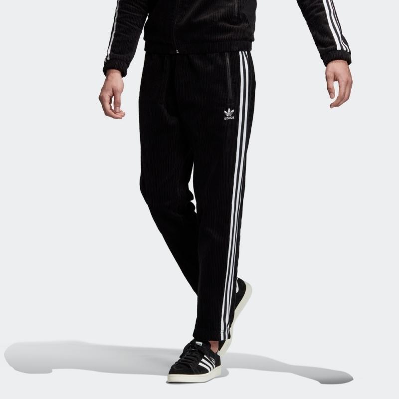 Adidas Originals Corduroy Track Pants With Stripes Men Bottoms Black FH8606