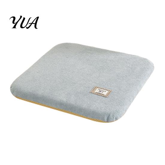 Teddy Velvet Seat Cushion Memory Foam Chair Pad, Dining with Ties, Anti-slip Bottom, Washable Strap Fixed Cover, Soft Thick Warm Pad for Office Autumn