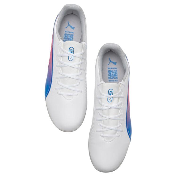 Puma King Match Удобные Универсальные Футбольные Бутсы Мужские кроссовки Синий Белый 107879-02