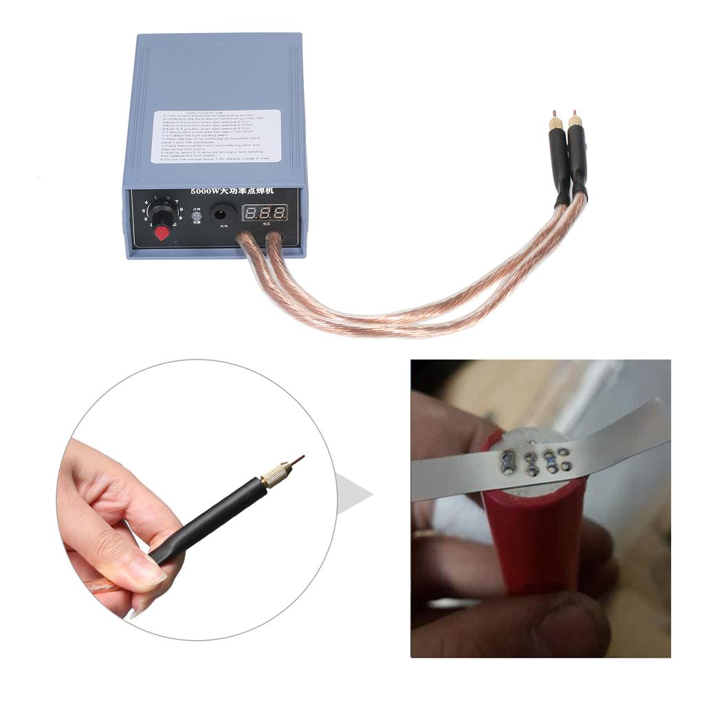 Ручной аппарат точечной сварки высокой мощности 5000 Вт, портативный, регулируемый ток 0-800 А