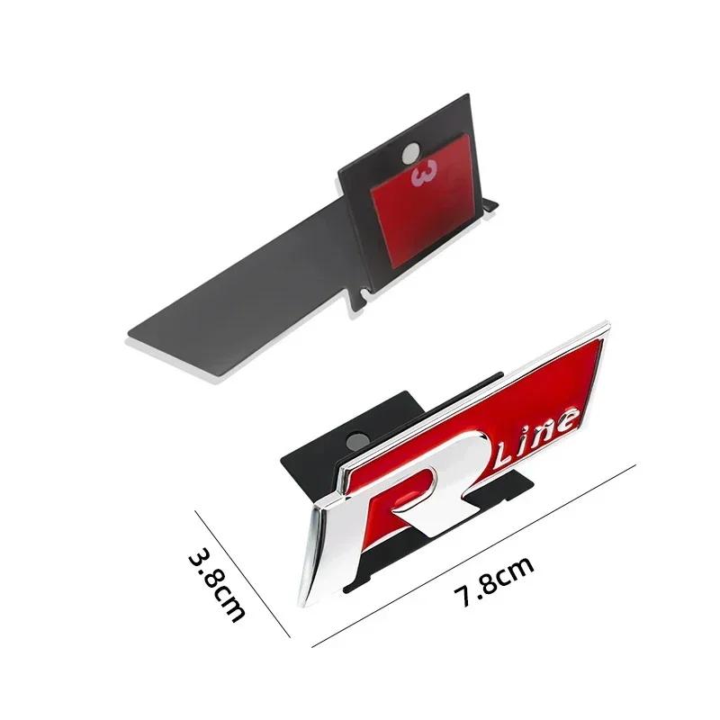 AABKX1 Metal Car Front Grill Emblem Badge for Volkswagen VW Rline Jetta Beetle CC Golf Passat GTI GTD MK3 MK5 Touareg Scirocco Lavida