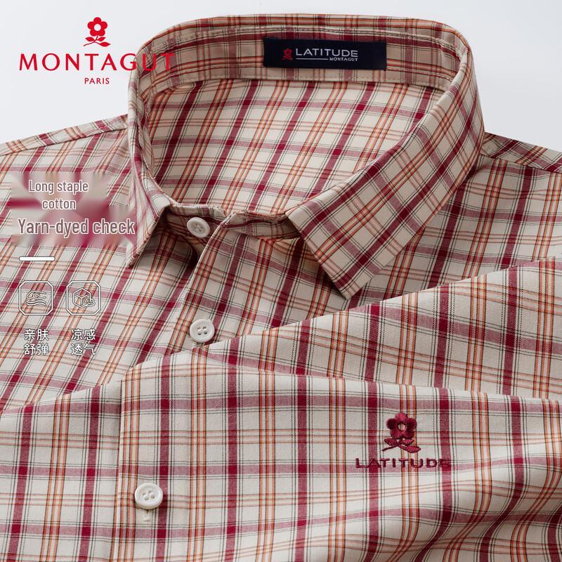 Мужская рубашка MONTAGUT из смесовой ткани в стиле business casual