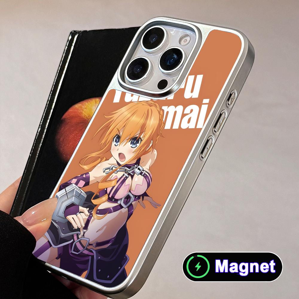Date a Live Ямай Кагуя Покрытие серебром Чехол для мобильного телефона Magsafe для iPhone 17 16 15 14 13 12 11 Air Pro Max Plus Цветной