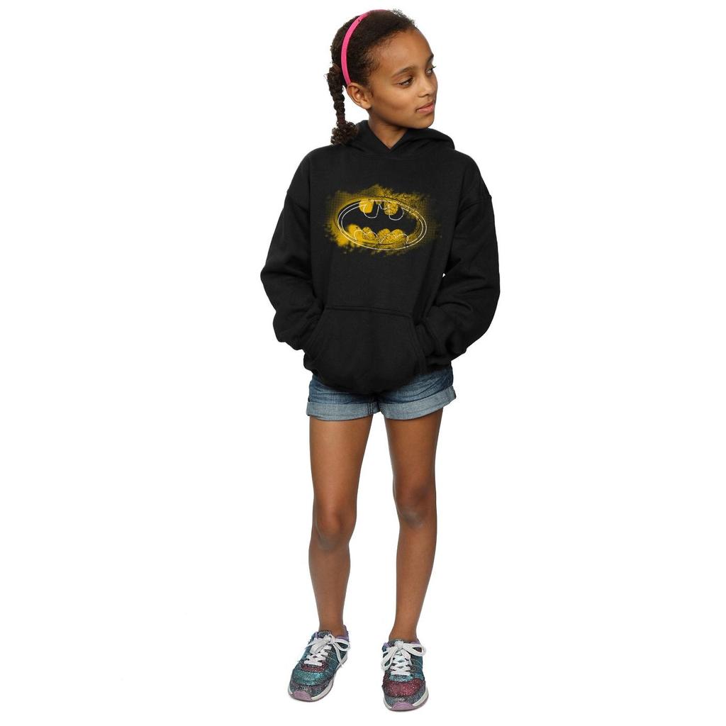 DC Comics Girls Batman Spray Logo Hoodie