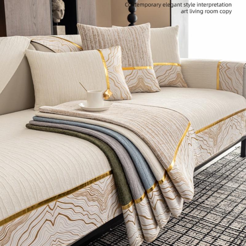 Autumn Home Non-slip Patchwork Sofa Cushion Couch Sofa Covers Mat Chenille Slipcover Funda Sofa Mat
