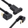 Xiwai Кабель-удлинитель USB Type C (папа-мама) для передачи данных, угловой 180 градусов, 3.1, U-образный, 30 см,