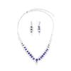 Fashion Rhinestone Necklace Earrings Jewelry Set Women'S Clavicle Chain Banquet Accessories