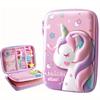 Unicorn School Pencil Case Large Capacity Organizer Stationery Box Zipper Storage Box Birthday Gifts School Supplies